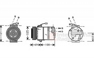 VAN WEZEL 3700k373 -  Компрессор, кондиционер